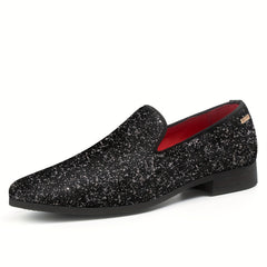 Men's Glittering Slip On Loafers Smart Casual Shoes