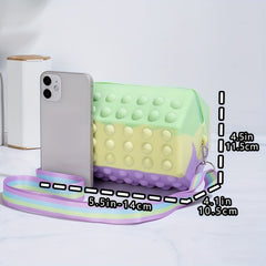 Kids Press Silicone Crossbody Bag for Girls