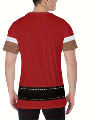 Christmas Graphic Print T shirt Men's Street Style Tee Shirt