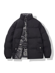 Men's Double Sided Paisley Pattern Coat for Winter