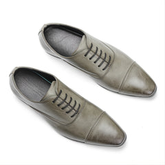 Men's Cap Toe Oxford Shoes for Wedding Office