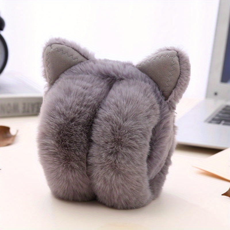 Foldable Large Cat Head Earmuffs Warm Ear Warmer