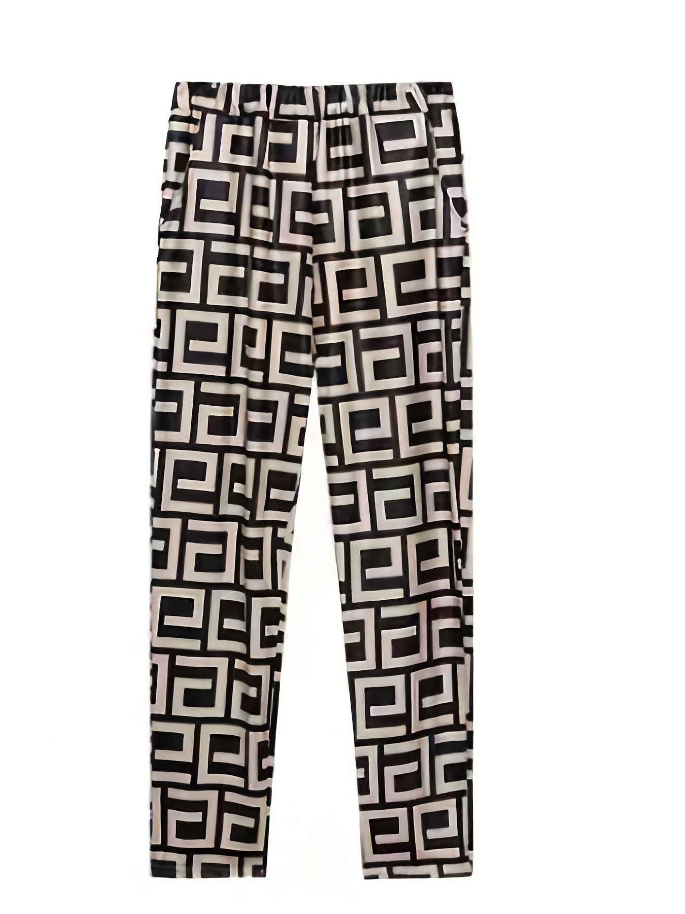 Women's Plus Geometric Print Top & Pants Set