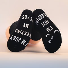 1pair Funny Letters Cotton Socks Breathable Non-slip