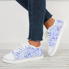 Women's Floral Printed Low Top Sport Shoes Lightweight