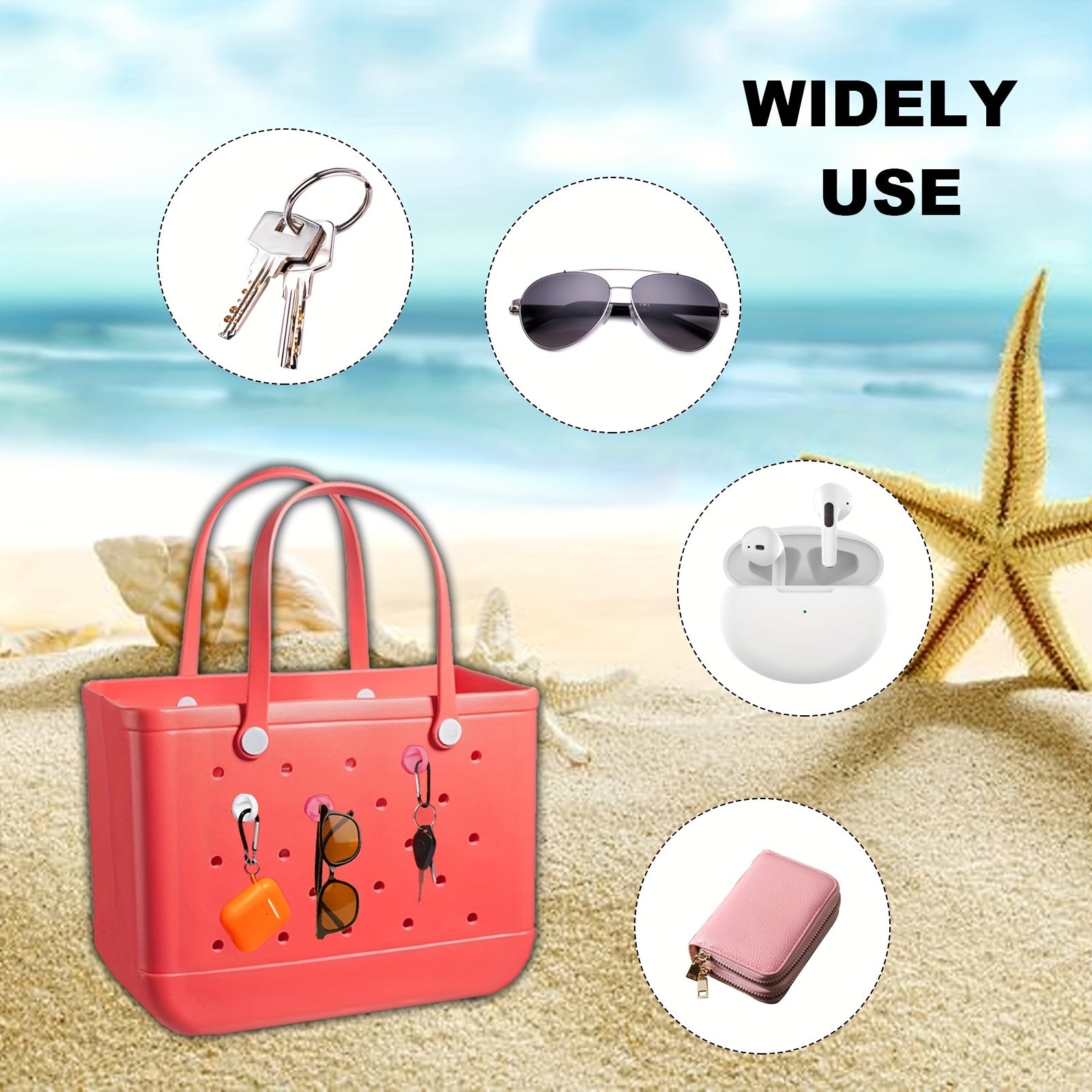 2pc Bag Charm Hooks for Outdoor Travel - Key Holder Button Accessory