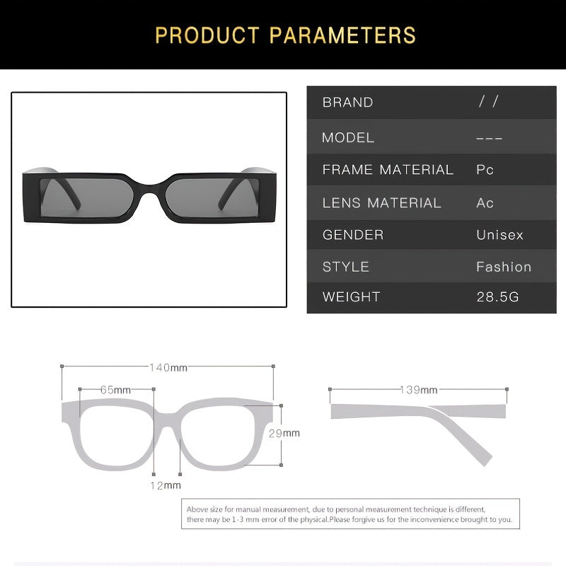 Retro Punk Square Frame Men's Sunglasses UV400