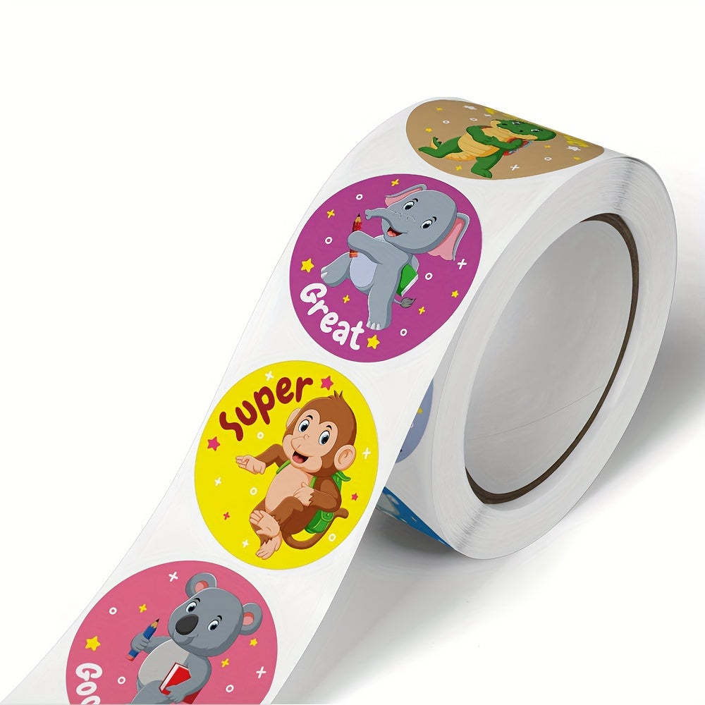 500pcs Cartoon Animal Reward Sticker Gift Teacher Student Stationery Stickers