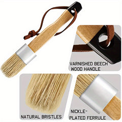 3pcs Waxed Painting Home Decoration Tail Set Round Head Pen Brush