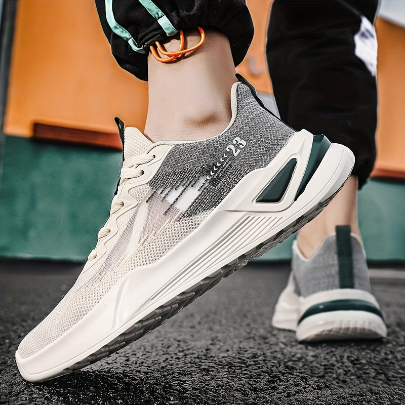 Men's Breathable Lace Up Sneakers Outdoor Walking Shoes