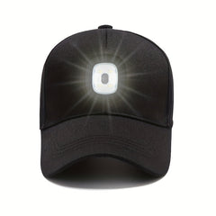 Cotton LED Baseball Cap Rechargeable Headlamp Hat - Night Running