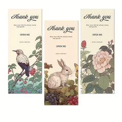 50pcs Vintage Thank You Sticker Seal Label for Manicures, Journal, Gift Wrap