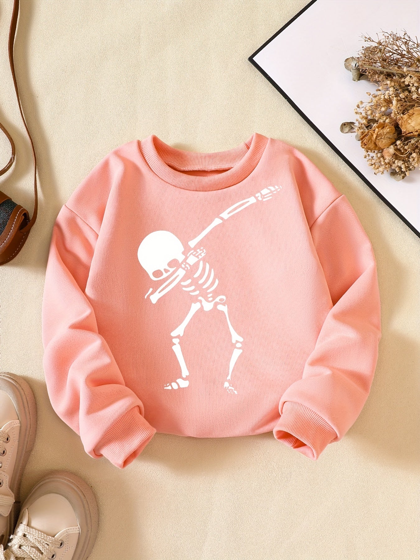 Girls' Dancing Skeleton Sweatshirt for Halloween Party