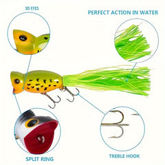 1pc Topwater Popper Lure 11g 0.38oz 1.96in