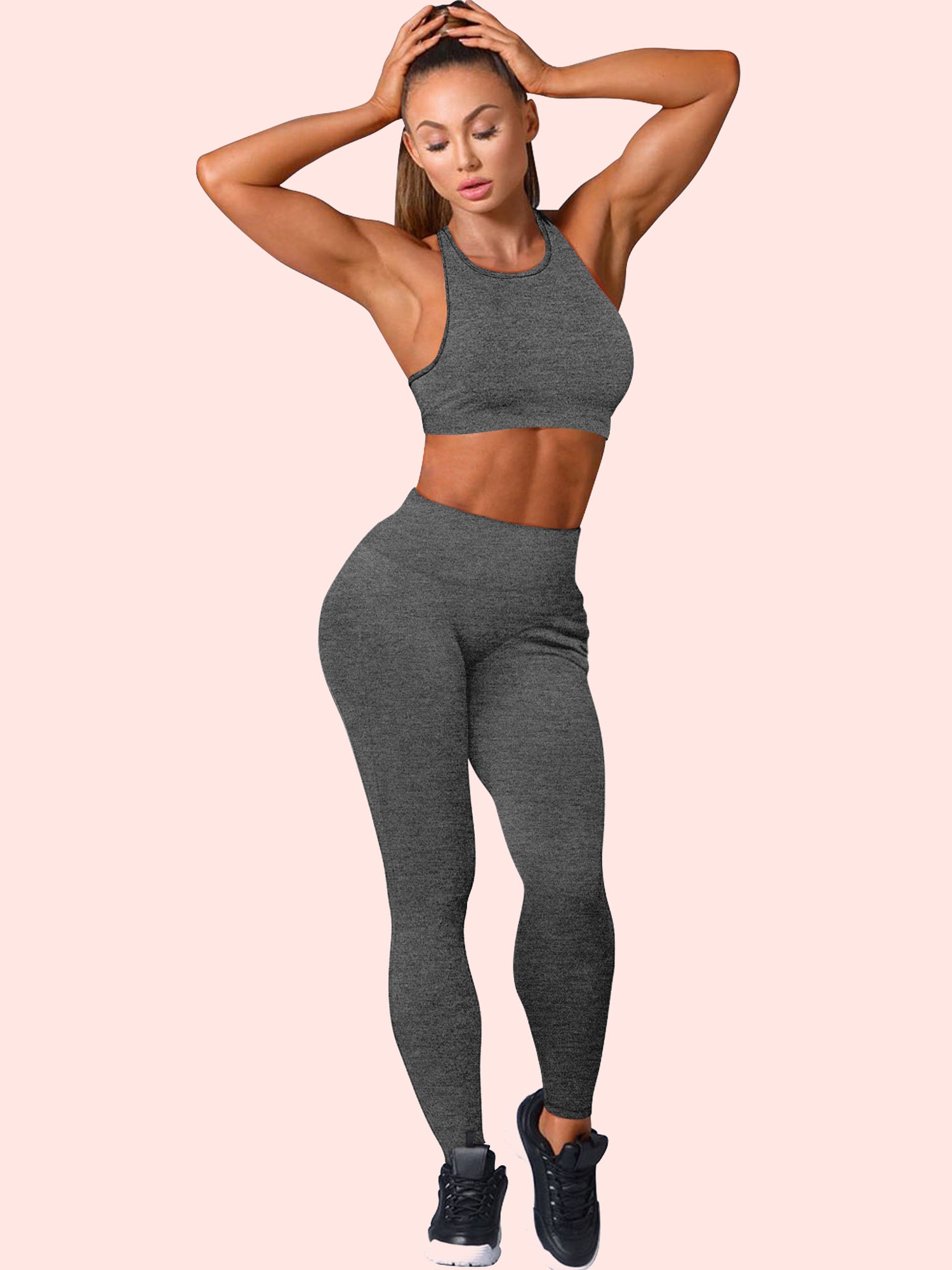 Women's Seamless Yoga Padded Sports Bra & Leggings Set