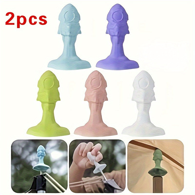 2pcs Camping Tent Poles with Lightning Proof Protection Cap