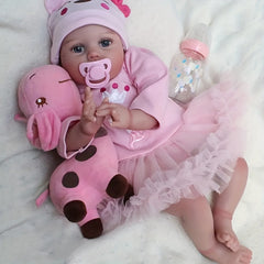 20" Reborn Baby Doll Soft Silicone Vinyl Limbs Cloth Body