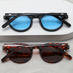 Men's Retro Round Sunglasses UV Resistant for Holiday Beach