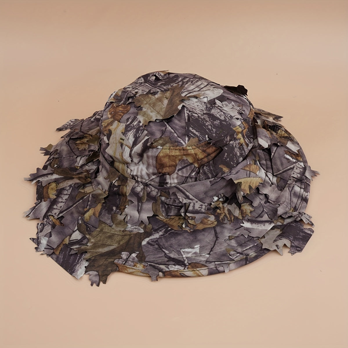 Summer Camouflage Hat Round Edge Tactical Fisherman Hat Leaves Funky Hat