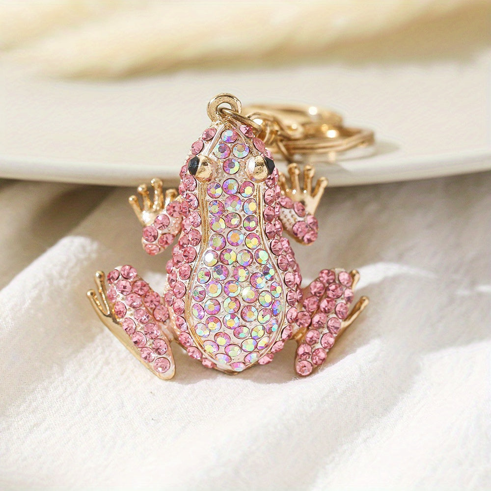 Frog Pendant Diamond Ornament Animal Keychain