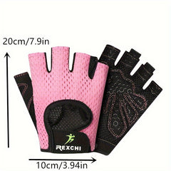 Half Finger Fitness Gloves Non slip Breathable Workout Gloves Hand Potection