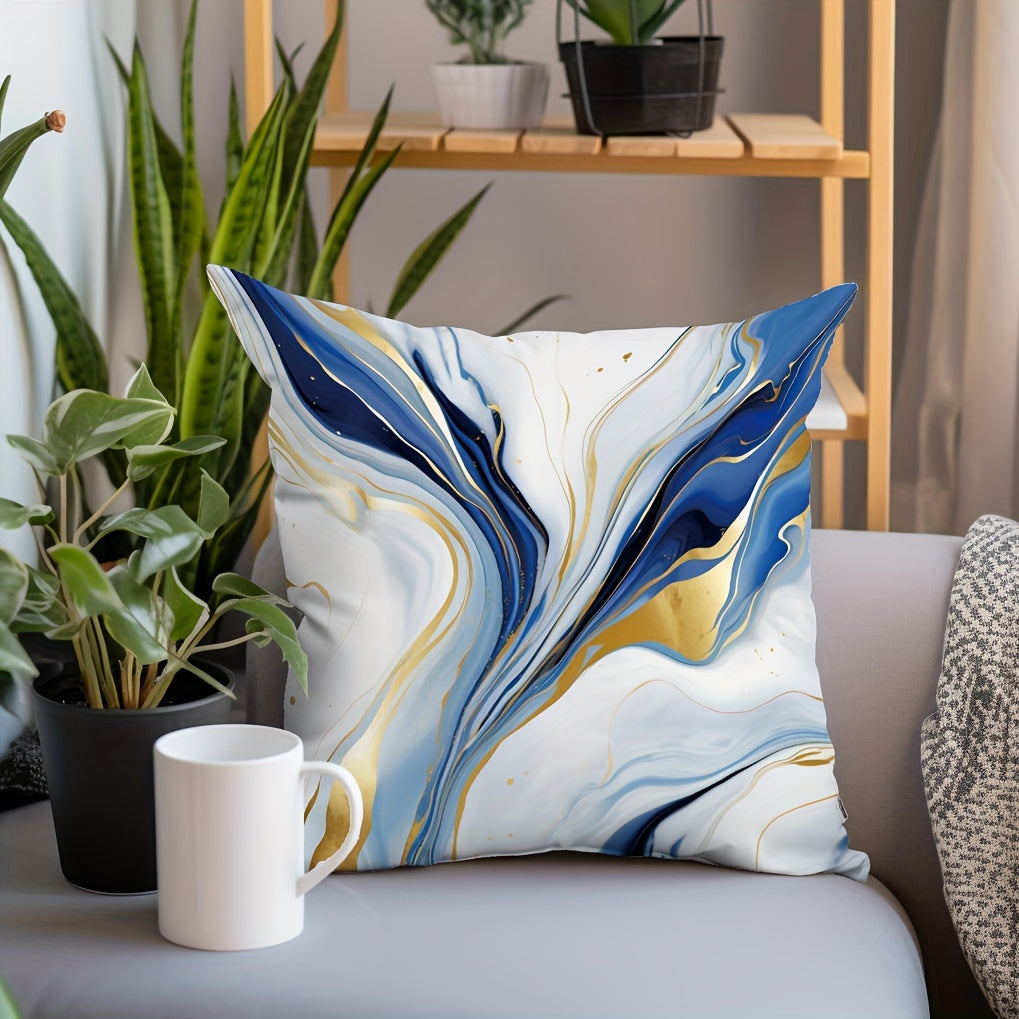 Marble Stripe Flannel Pillowcase for Sofas & Office Chairs