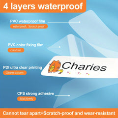 Customized Name Stickers Waterproof Stain proof Wear resistant And Tear proof
