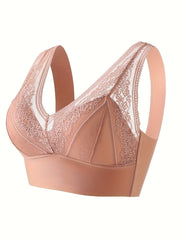Lace Wireless Bra Wide Straps Lingerie