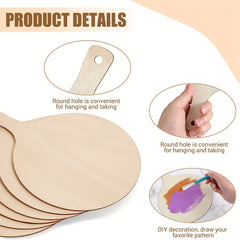 6pcs Mini Wooden Cutting Board Round Charcuterie Boards