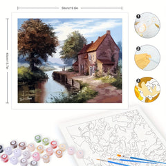 Painting By Numbers Kits House Landscape Coloring 40x50cm