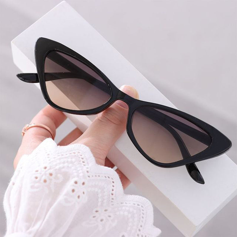 Vintage Cat Eye Sunglasses Rectangle Transparent UV400 Shades