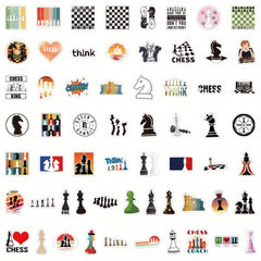 100PCS Chess Stickers Waterproof Scrapbook Journal Laptop Bump