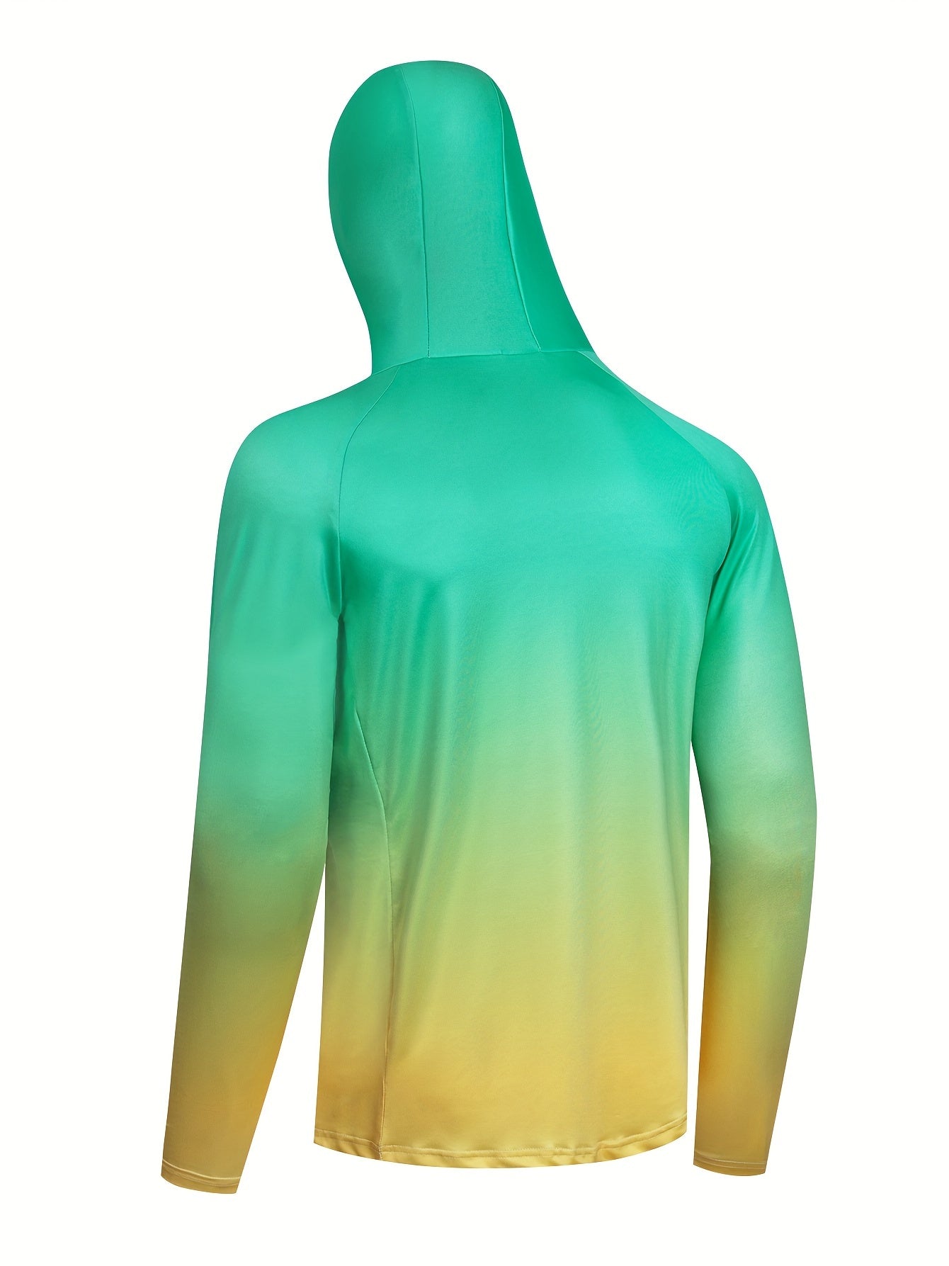 Men's Camo Raglan Sleeve Hoodie w/ Mask Anti UV Sun Protection Fishing Shirt