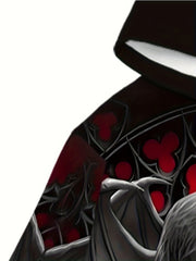 Skeleton & Girl 3D Print Hoodie for Men