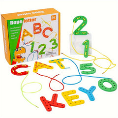 Hand Eye Coordination Digital String Game Toy with Beads & Stacking Stones