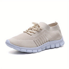 Women's Mesh Sneakers Lace Up Outdoor Shoes Lightweight Walking Shoes