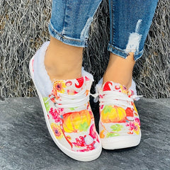 Women's Christmas Santa & Pumpkin Pattern Sneakers