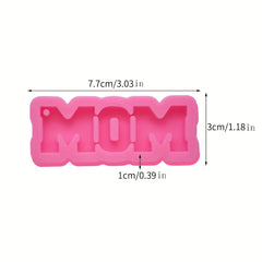 Mom Word Keychain Silicone Mold DIY Resin Mold