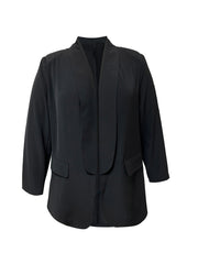 Casual Blazer Women's Plus Long Sleeve Open Front Blazer