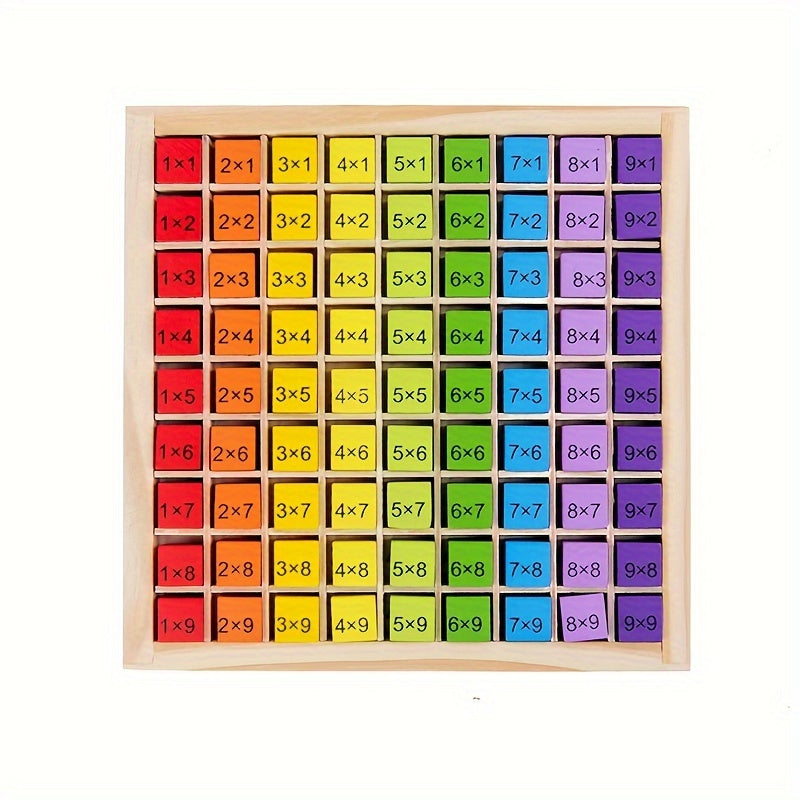 Wooden 99 Multiplication Table Building Blocks