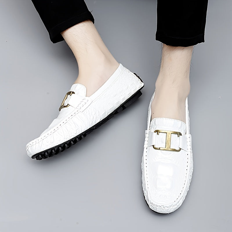 Metal Buckled Loafers Anti-slip Casual Shoes