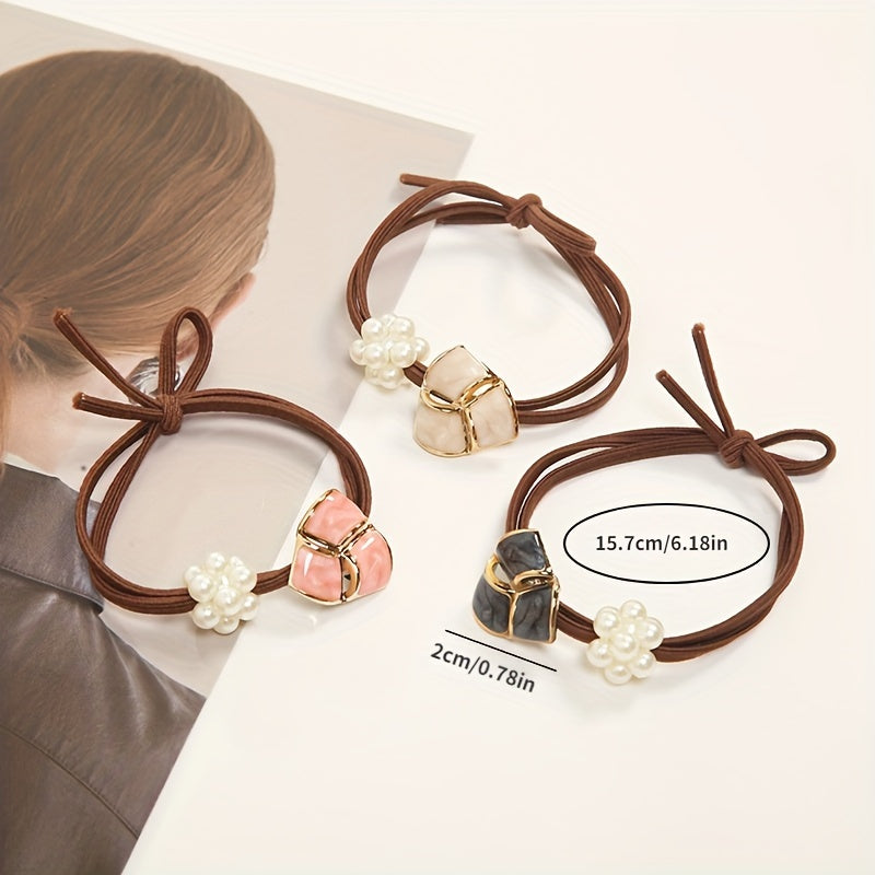 Cherry Fruit Ribbon Hair Ties Set with Bowknot - 15pcs