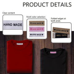 100/300 Personalized With Love Woven Sewing Labels Embroidered Label Tags