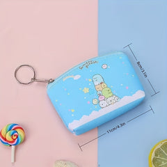 Cartoon Print Zipper Coin Purse Wallet for Kids Birthday