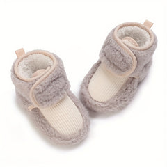 Warm Fleece Baby Boys Boots Soft & Cozy for Indoor Winter Walking