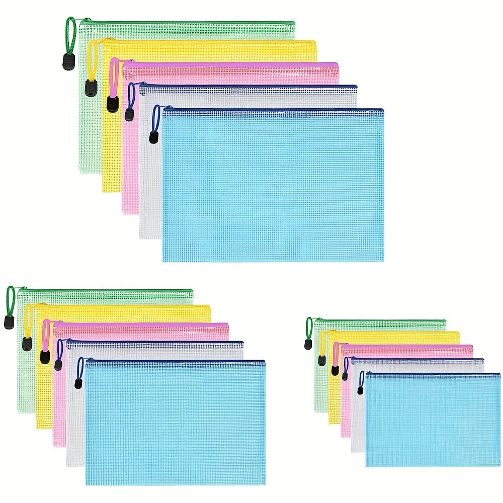 15pcs Colacoo Mesh Zipper Pouch Plastic Zipper Bags