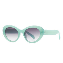 Cat Eye Sunglasses Small Frame Oval Sun Glasses Stylish Gradient Lens Shades