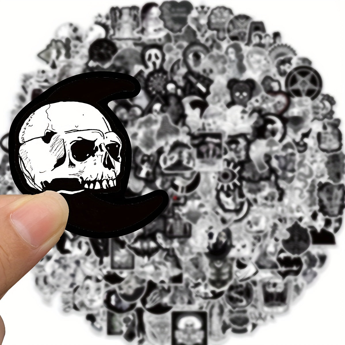 200 Pcs Gothic Pattern Luggage Stickers Punk Stickers Travel Accessories