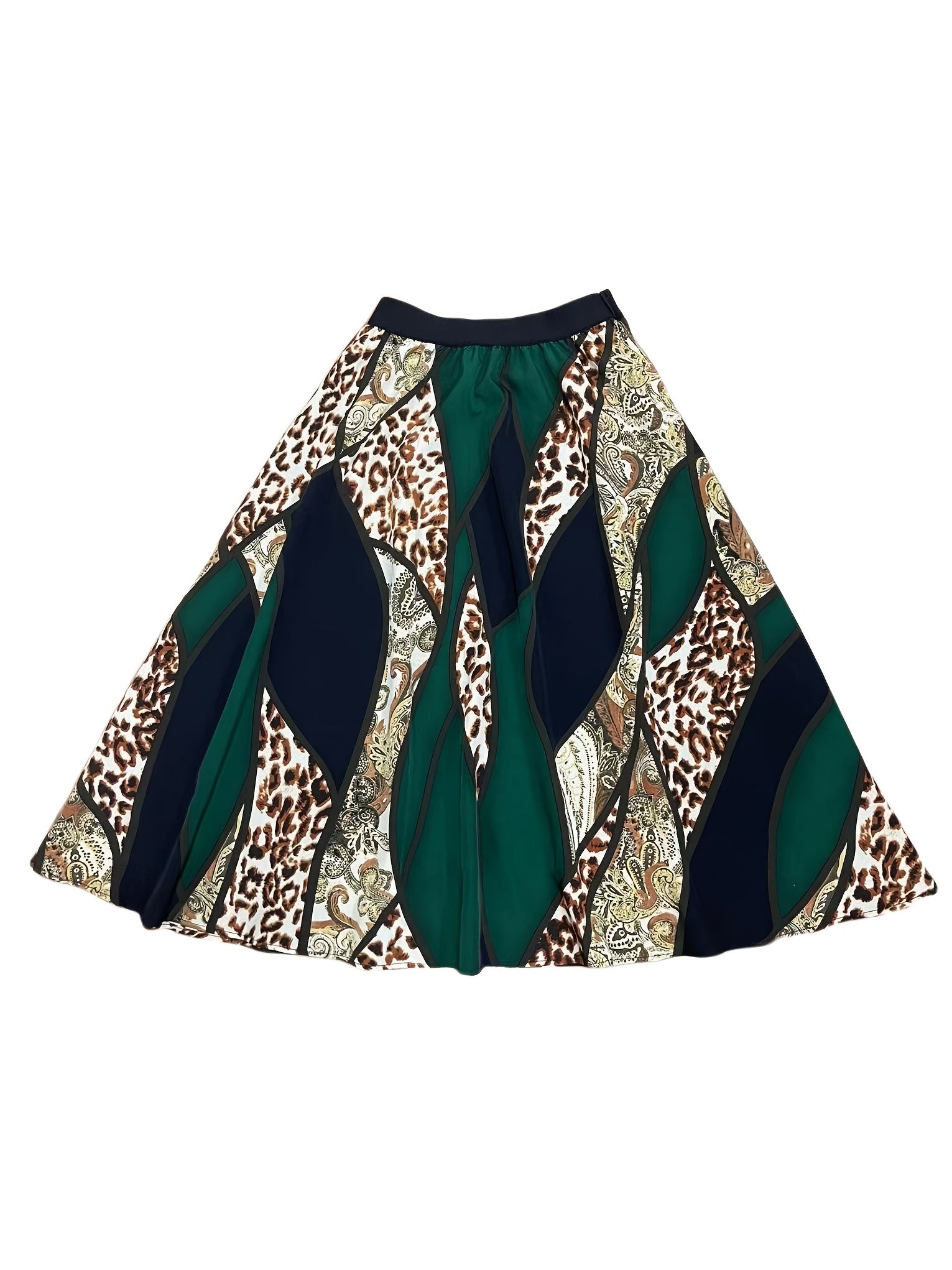 Casual All Over Print Pleated Skirt for Spring & Summer