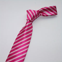 1200 Needles Men's Classic Stripe Neck Ties - Dark Party Gift